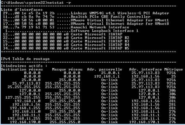 netstat-r